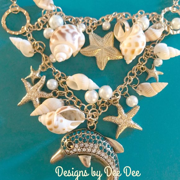 Dolphin and Sea Shell Necklace - Picture 3 of 3
